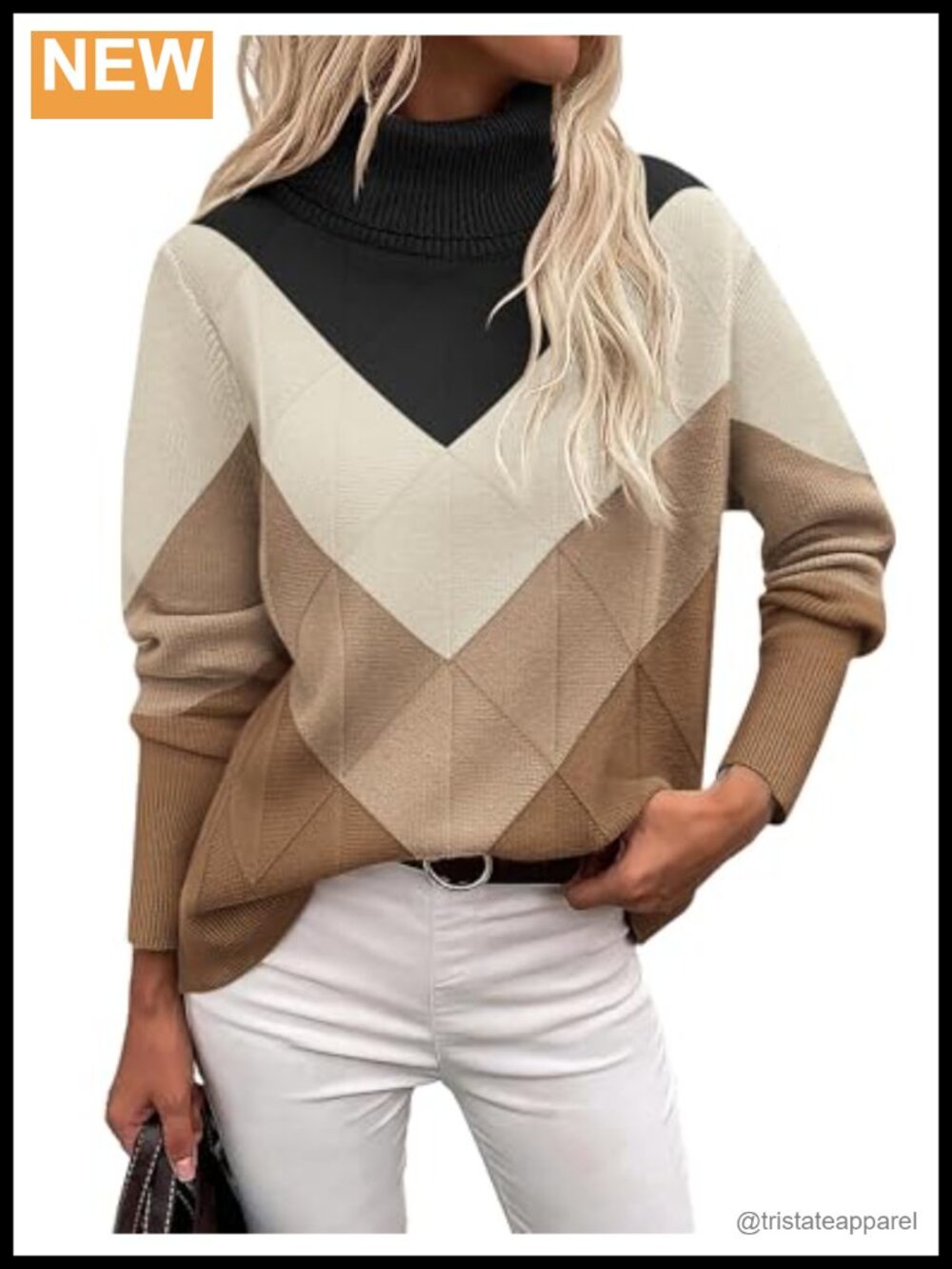 Chunky Knit Turtleneck Pullover Long Sleeve Winter Sweater